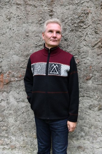 T-665 MM1 Mens woolen cardigan with pockets